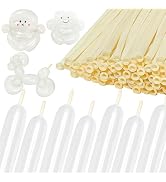 KAWKALSH 260 Balloons Clear, Long Balloons for Balloon Animals, Thickening Skinny Latex Twisting ...
