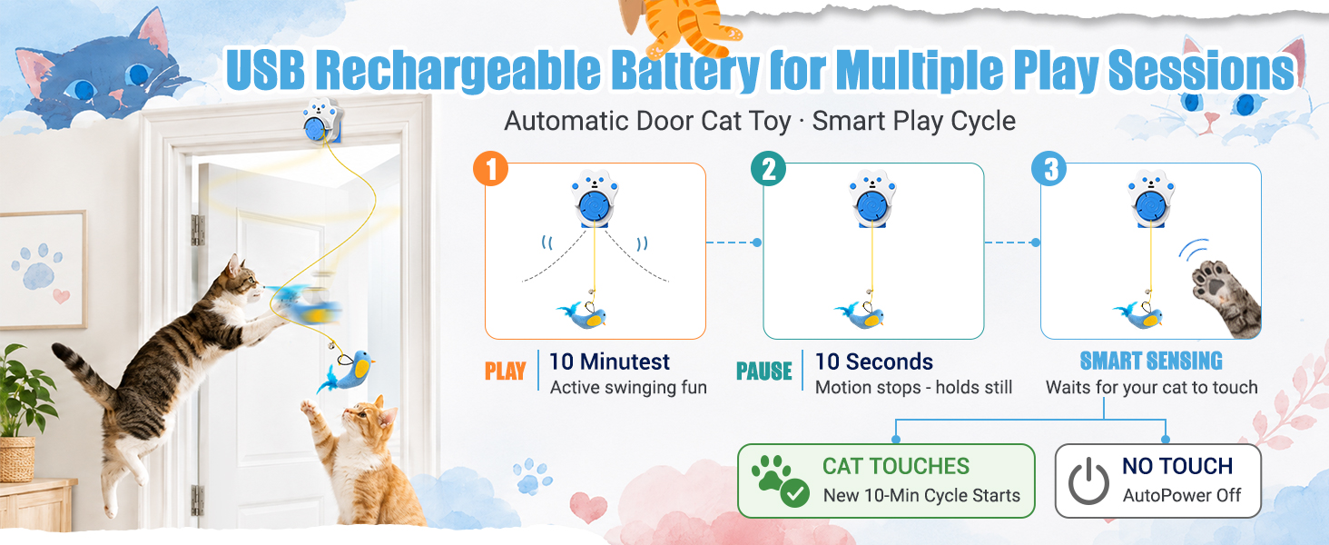 Automatic Door Cat Toy · Smart Play Cycle