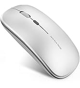 Q5 Slim Rechargeable Wireless Mouse, 2.4G Portable Optical Silent Ultra Thin Wireless Computer Mo...