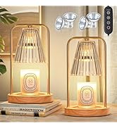 2-Pack Candle Warmer Lamps with Timer, Electric Candle Lamp Warmer for Jar Candles, Dimmable Wax ...