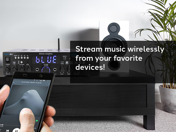 amplifier home audio receiver theater bluetooth av stereo with surround sound amplificador