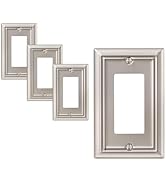DEWENWILS Decorator Outlet Covers, Satin Nickel Outlet Wall Plates, 4.92