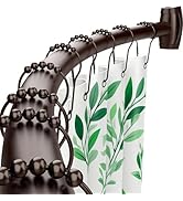 Bonpally Curved Shower Curtain Rod for Bathroom, 40-72 Inches Adjustable Curved Shower Rod, 0.9MM...