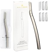 Beauty Power Eyebrow Razor with 6 Blades &amp; Travel Case – Face Razors for Women &amp; Men, Eyebrow Tri...