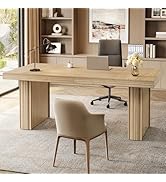 Tribesigns 63" Executive Desk, Modern Executive Office Desk with Thickened Desktop and Heavy-Duty...
