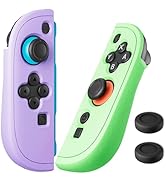 FUNDIARY Purple+Green Joycon Grip Cover Compatible with Switch 2 Controller, Silicone Grip Access...
