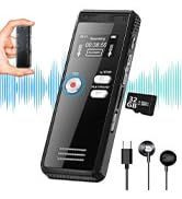 32GB Digital Voice Activated Recorder with Playback - 4552 Hours Audio Recording Device, 3072Kbps...