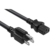 CableLeader 1ft 18 AWG Universal Power Cord IEC320 C13 to NEMA 5-15P, Extension Power Cord, Compa...
