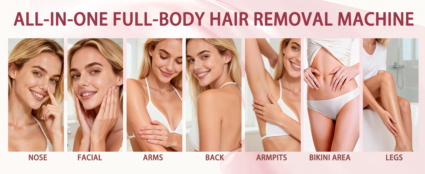 Bikini Trimmer for Women : 3-in-1 Painless Electric Shaver