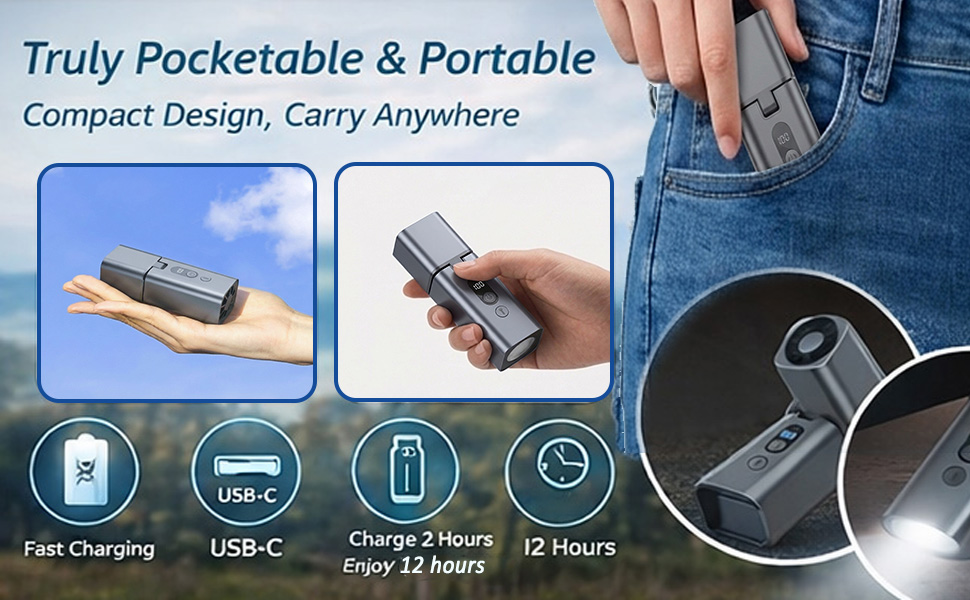 compact mini handheld fan pocket size