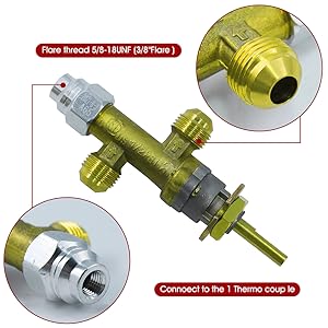 fire pit gas control valve 