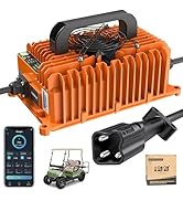 10L0L 15 Amp 48 Volt Golf Cart Charger for Yamaha,Smart Golf Cart Battery Charger, 3 Battery Type...