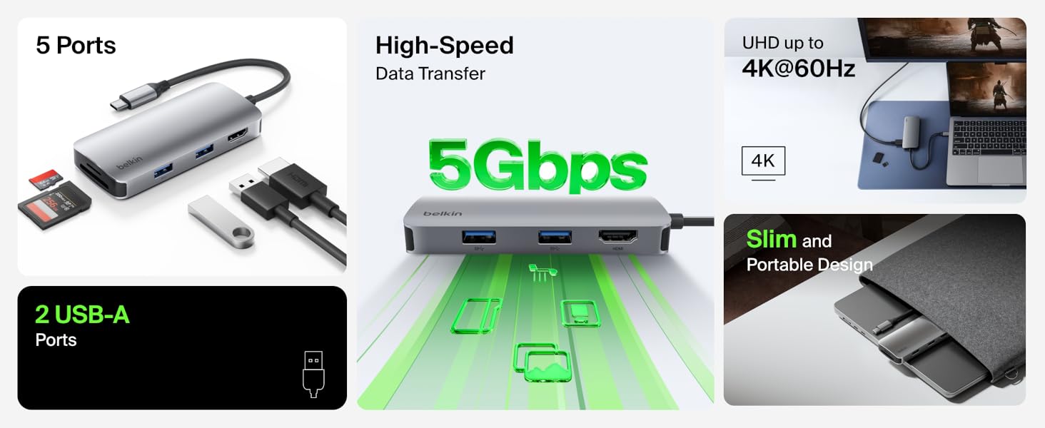 Belkin Connect USB-C 5 in 1 multiport hub