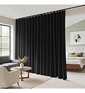 RYB HOME 100% Blackout Room Divider Curtain, Thermal Insulated&amp;Privacy Assurd Extra Wide Curtain ...