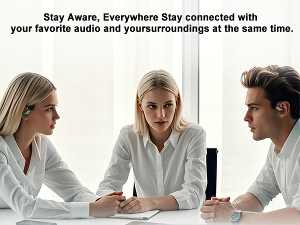 50H Playtime IPX7 Waterproof Earphones, Air Conduction &amp; HD Stereo