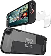 Switch 2 Protective Case Dockable – Crystal Clear Hard Shell Cover with Precision Cutouts, Slim, ...