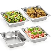 TOPZEA 4 Pack Hotel Pans Half Size, 2.5