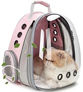 Lollimeow Cat Carrier Backpack, Expandable Bubble Pet Carrier for Cats and Small Dogs, Airline Ap...