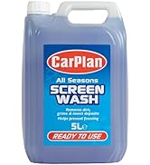 CarPlan Windshield Washer Fluid, 1.3 Gallon – Ready Mixed Streak-Free All Seasons Formula for Sum...