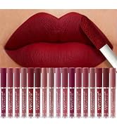 MooGlamor 12 Pcs Matte Lip Gloss Liquid Lipstick Set with Long Lasting and Waterproof Moisturizin...