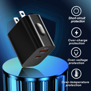 black usb c wall charger