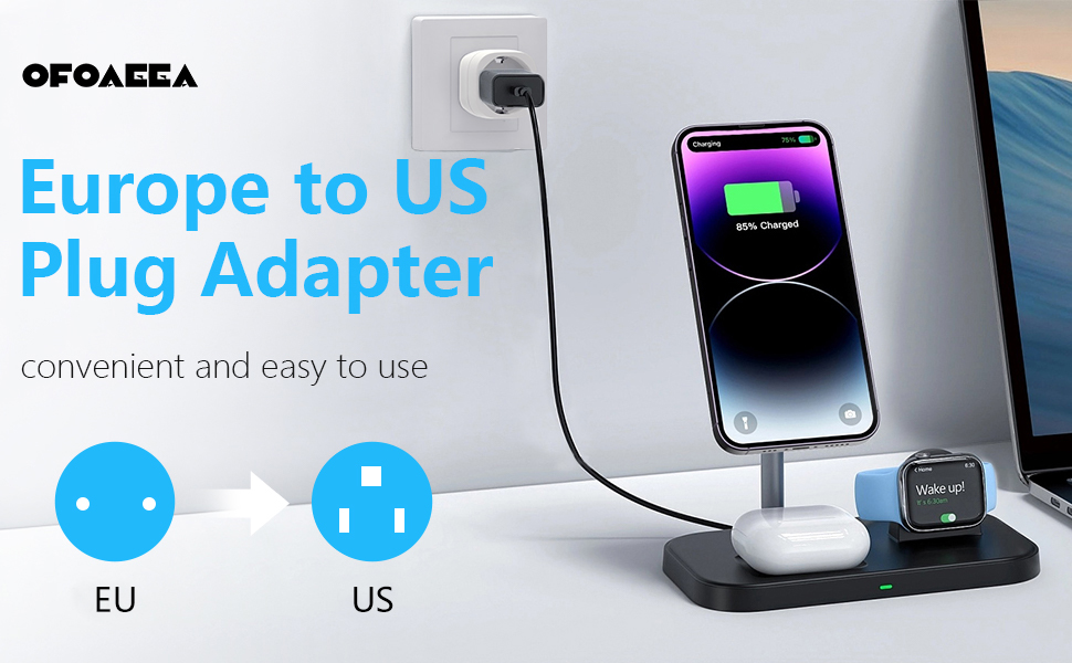 Europe to US Plug Adapter