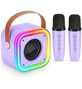 Mini Karaoke Machine for Kids, Girl Toys Gifts, Kids Karaoke Wireless Microphone for 4,5,6,7,8,9,...