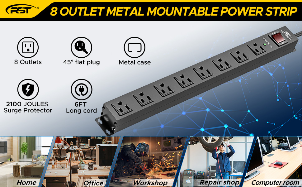 mountable metal power strip garage power strip surge protector