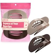 JIRIS Flat Hair Clips for Women, 2-Pack Large Strong Grip Non-Slip Hair Claw Clips, Curved Design...