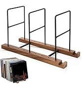Vinyl Record Holder, Laelr 60 to 80 LPS Solid Wood Vinyl Record Storage Holder, Now Playing Vinyl...