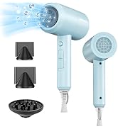 SHRATE Lightweight Ionic Hair Dryer with Diffuser - Powerful 1800W Blow Dryer for Fast Drying - P...