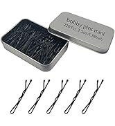 220 Count Mini Wavy 1.38 Inch bobby pins black , YINGFENG Small Hair Bobby Pins with Storage Box ...
