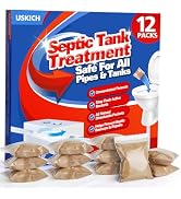 Septic Tank Treatment - 1 Year Supply of Septic Safe Dissolvable Easy Flush Live Bacteria Packets...