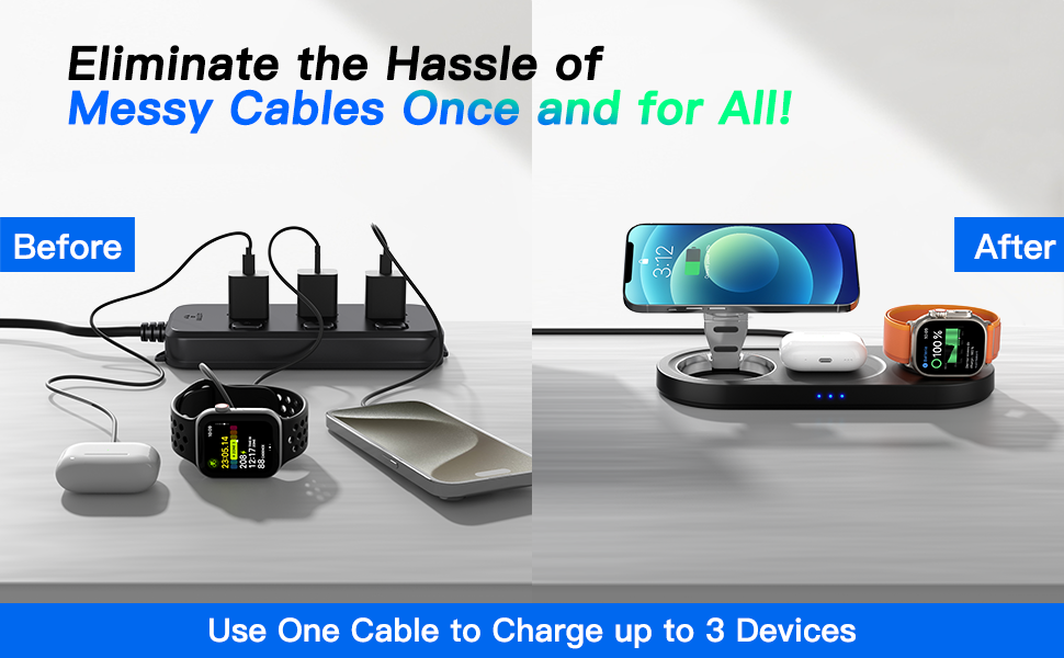 charging station charger iPhone apple wireless watch mag safe stand phone pad AirPods travel