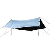 iClimb Waterproof Sun Shield Tarp UPF 50+ for Tent Hammock Camping Backyard Party (Tarp 18' × 17'9")