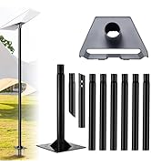 9ft Gen 3 Starlink Pole Mount, Starlink Mount with Pipe Adapter, Starlink Ground Pole Mounting Kit