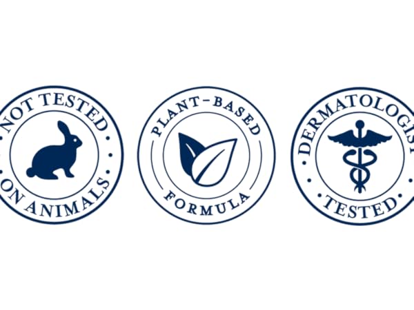 Not tested on animals. Plant-based formula. Dermatologist Tested