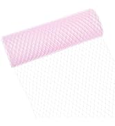 BENECREAT 3.28Yards Veil Mesh Fabric 10inch Wide Net Mesh Fabric Birdcage Bridal Veil for Wedding...