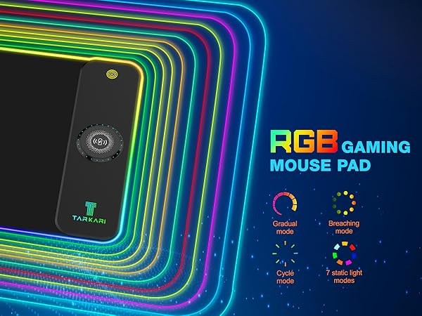 TARKARI Magnetic Wireless Charging RGB Mouse Pad