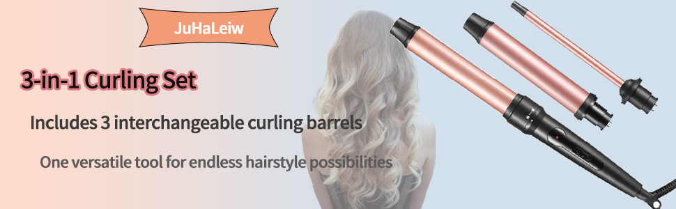 3 in 1 Curling Set---One versatile tool for endless hairstyle possibilities