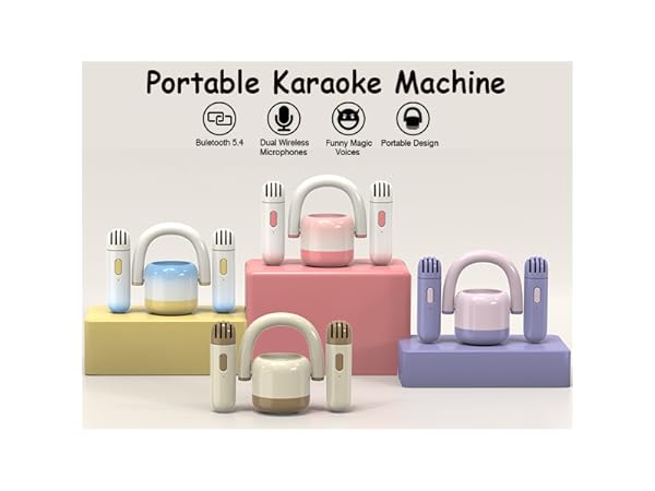 EWA Metal Mini Karaoke Machine for Kids,Girls,Boys