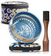 Tibetan Singing Bowl Set – Authentic Hand-Tuned Sound Bowl for Meditation – Complete Meditation B...