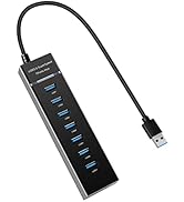 USB Hub3.0, YaimhSound 7-Port USB Extender, USB 3.0, 2.0 Splitter Adapter for Laptop,PC, Keyboard...