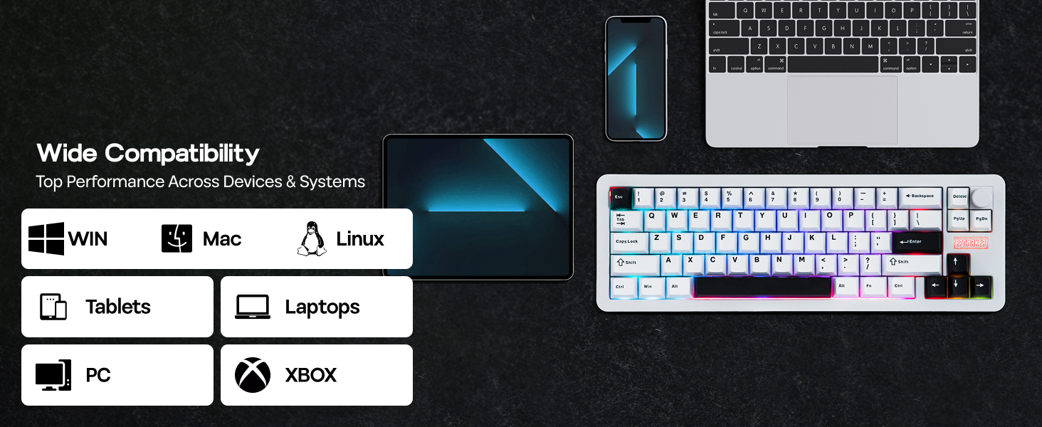 Galaxy68 Wireless Mechanical Keyboard in Aluminum with QMK/VIA Support