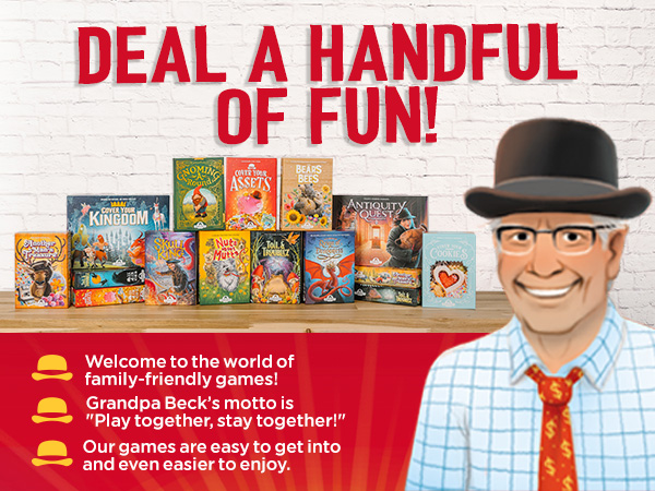 Deal a handful of fun to play together and stay together with family friendly games.
