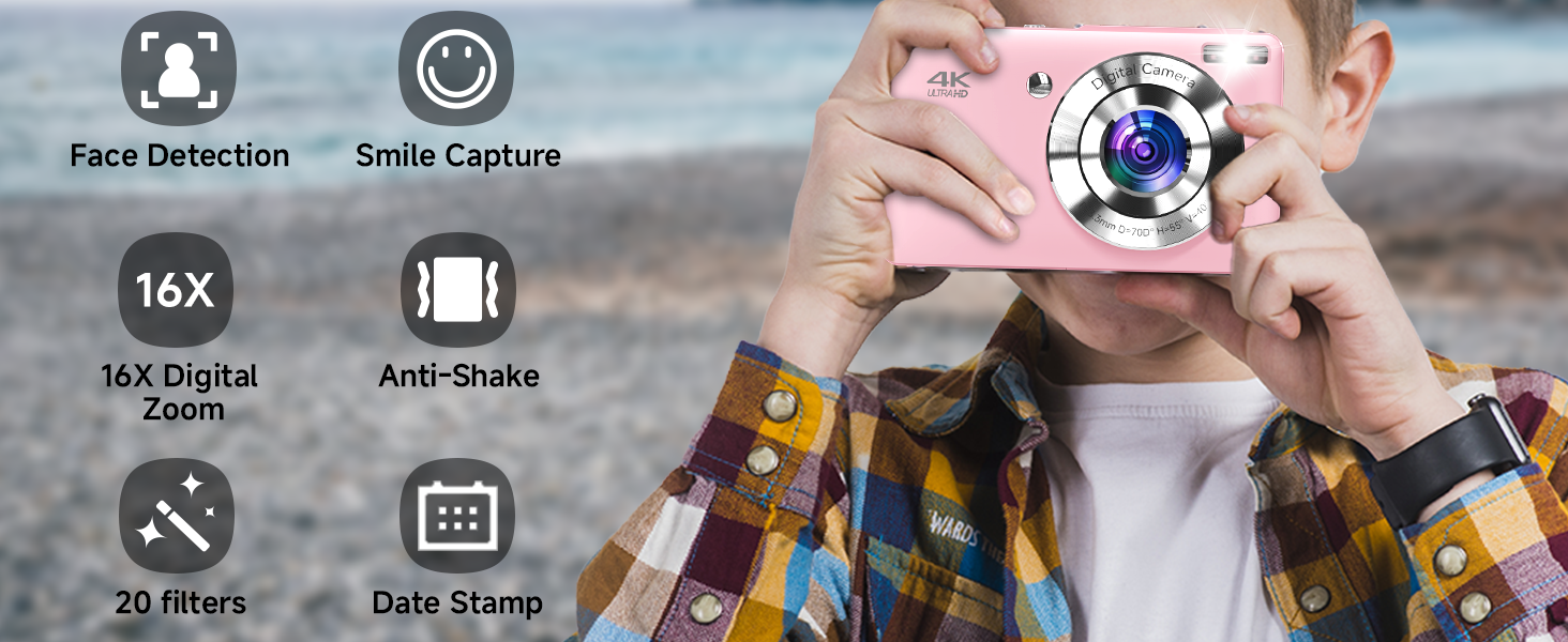 Digital Camera for Kids 16X Digital Camera Functional Camera full hd 1080p digital camera for kids