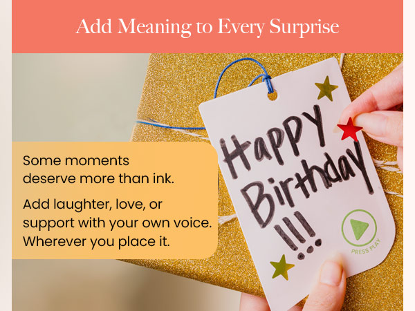 VoiceGift Customizable gift tags