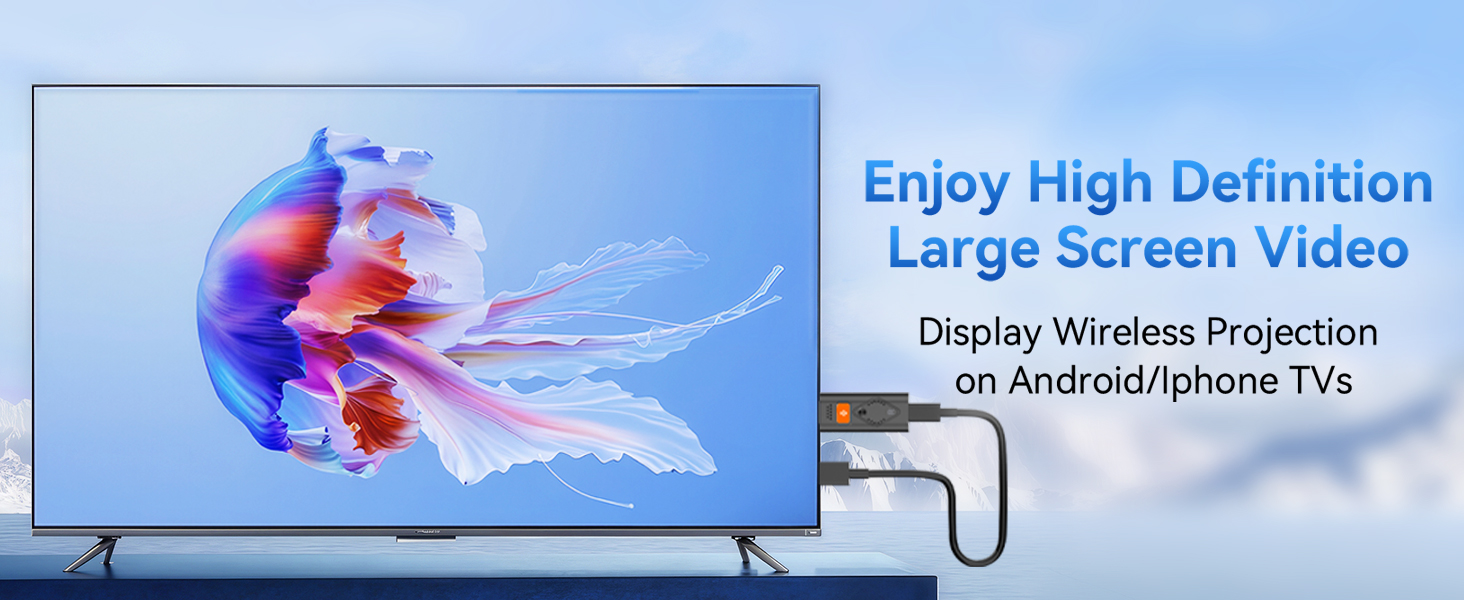 Display Wireless Projectionon Android/lphone TVs