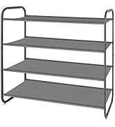 MAX Houser 4 Tier Shoe Rack Storage Organinzer 4 Shelf Shoe Rack Organizer,Entrance Fabric Shoe S...
