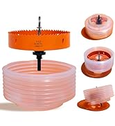 VIKITON 6-1/4 Hole Saw for Recessed Lights, 6.25 Inch Hole Cutter with Dust Bowl Catcher for Led ...